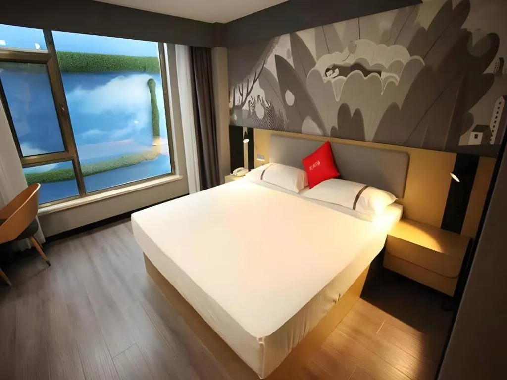 Bed in Thank Hotel Shanxi Lvliang Zhongyang County North Fengcheng Street