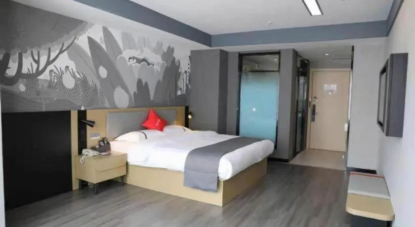 Bed in Thank Hotel Shanxi Lvliang Zhongyang County North Fengcheng Street