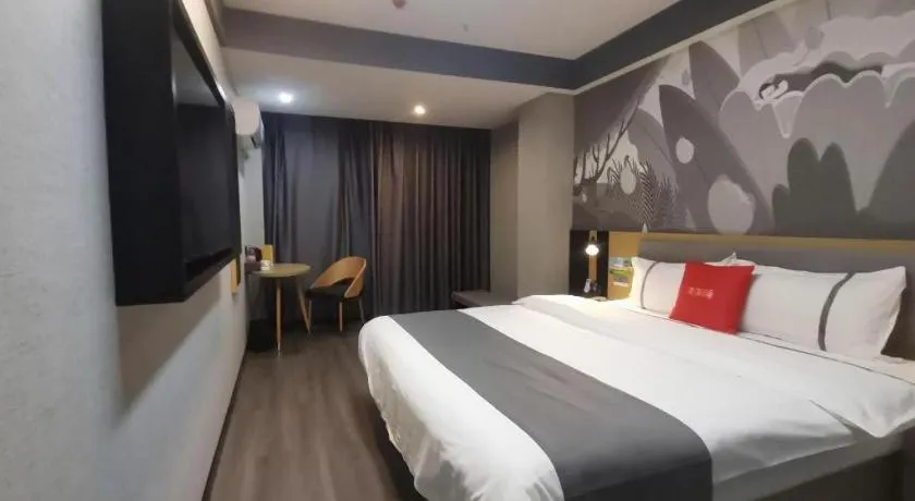 Bed in Thank Hotel Shanxi Lvliang Zhongyang County North Fengcheng Street