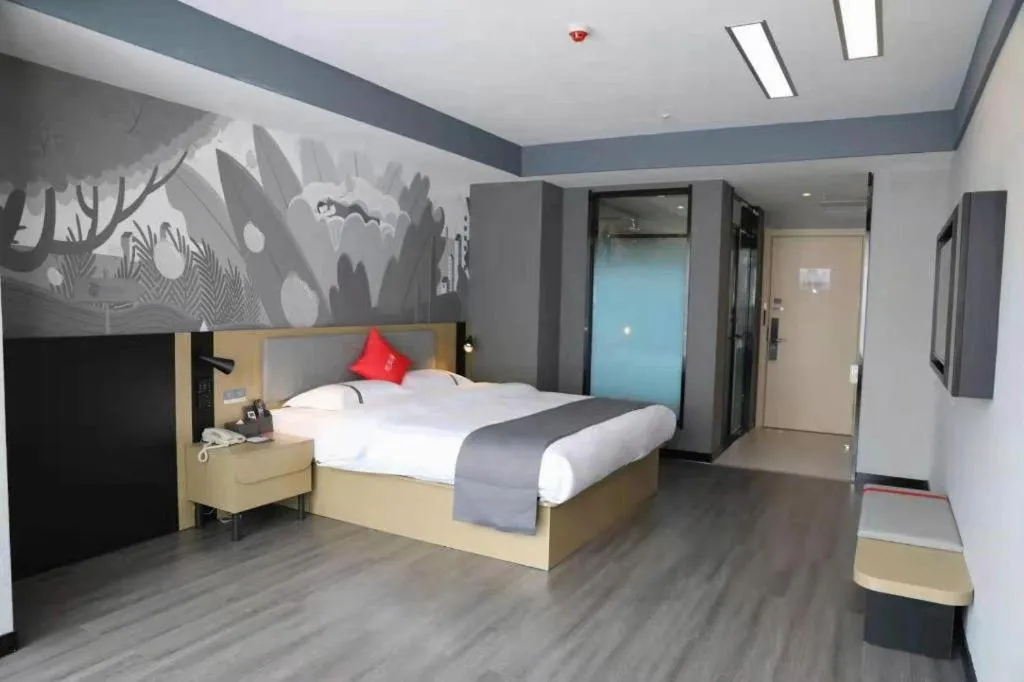Bed in Thank Hotel Shanxi Lvliang Zhongyang County North Fengcheng Street