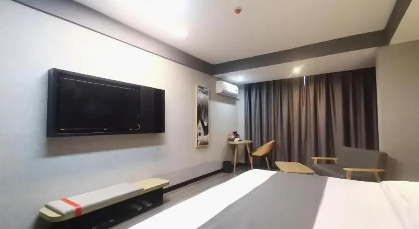 Bed in Thank Hotel Shanxi Lvliang Zhongyang County North Fengcheng Street