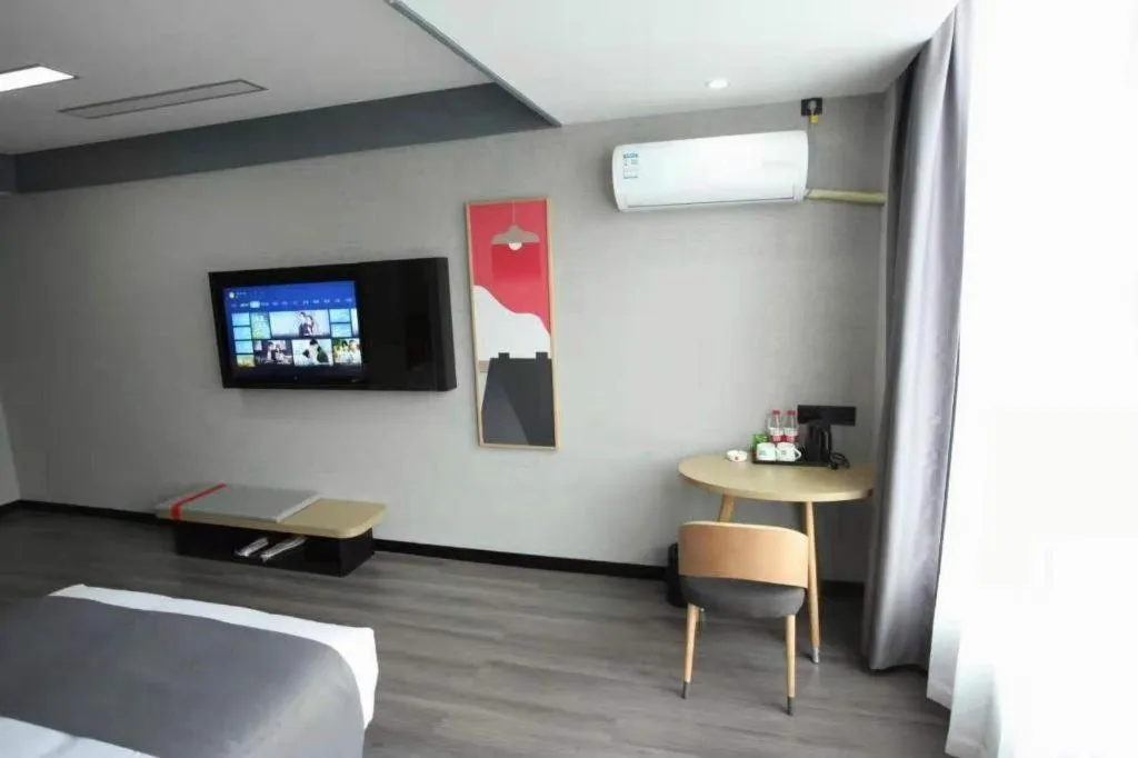 Bed in Thank Hotel Shanxi Lvliang Zhongyang County North Fengcheng Street