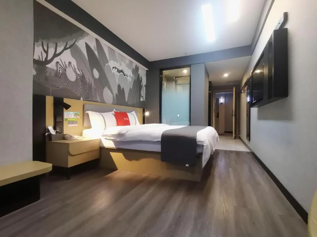 Bed in Thank Hotel Shanxi Lvliang Zhongyang County North Fengcheng Street