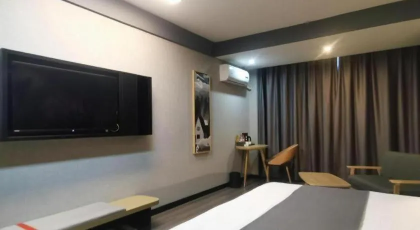 Bed in Thank Hotel Shanxi Lvliang Zhongyang County North Fengcheng Street
