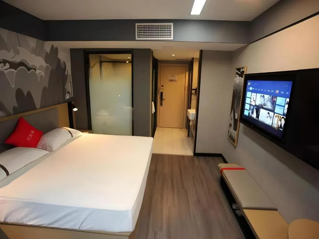 Bed in Thank Hotel Shanxi Lvliang Zhongyang County North Fengcheng Street