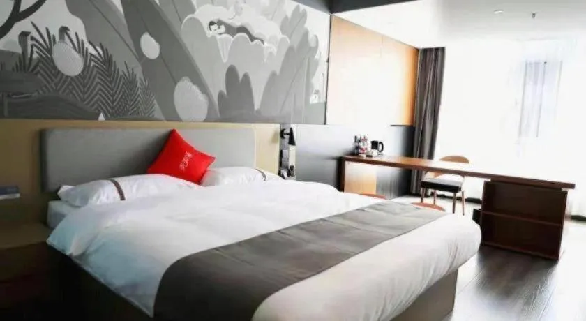 Bed in Thank Hotel Shanxi Lvliang Zhongyang County North Fengcheng Street