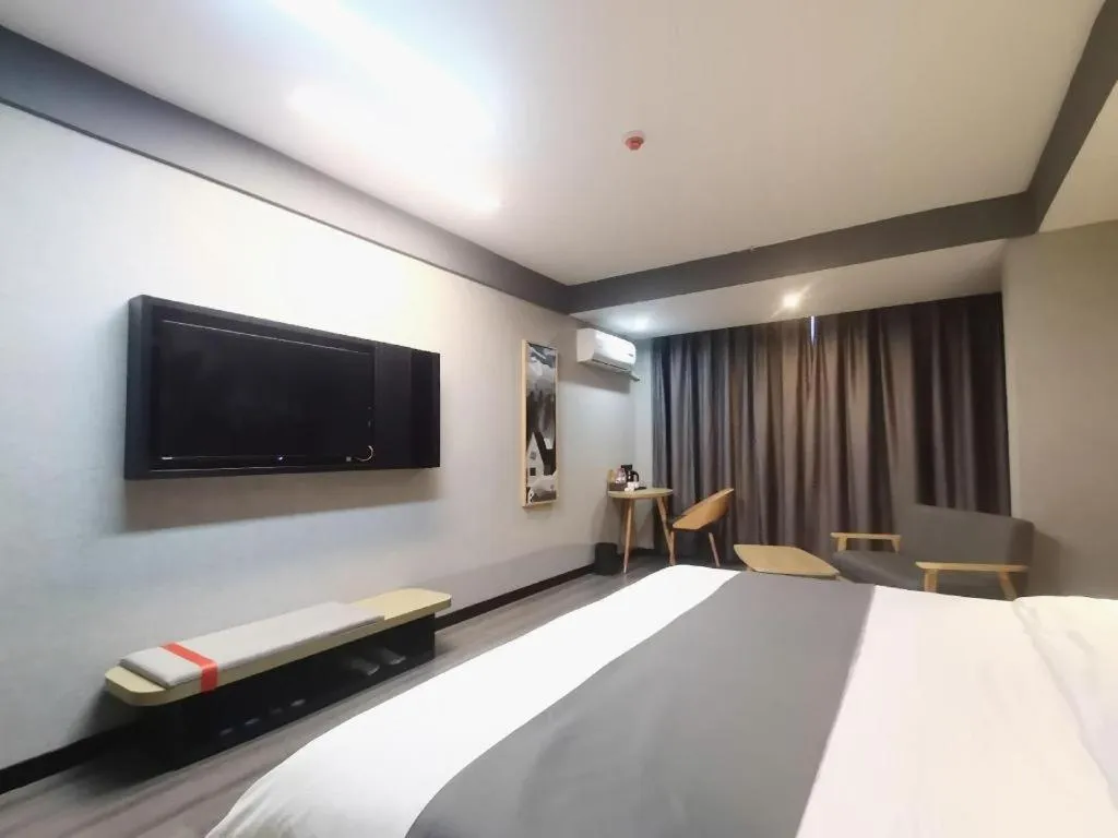 Bed in Thank Hotel Shanxi Lvliang Zhongyang County North Fengcheng Street