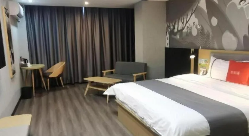 Bed in Thank Hotel Shanxi Lvliang Zhongyang County North Fengcheng Street