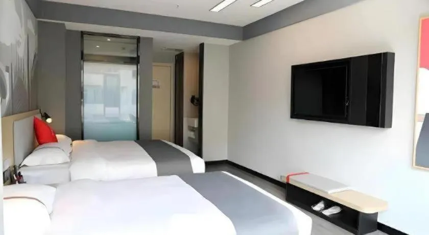 Bed in Thank Hotel Shanxi Lvliang Zhongyang County North Fengcheng Street