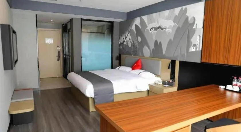 Bed in Thank Hotel Shanxi Lvliang Zhongyang County North Fengcheng Street