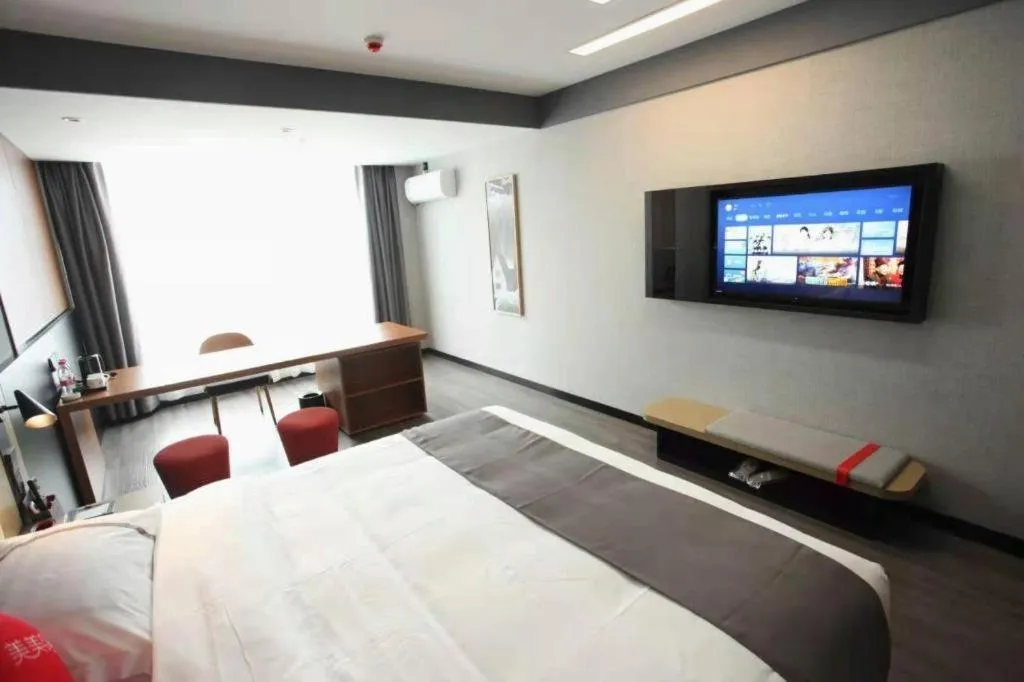 Bed in Thank Hotel Shanxi Lvliang Zhongyang County North Fengcheng Street