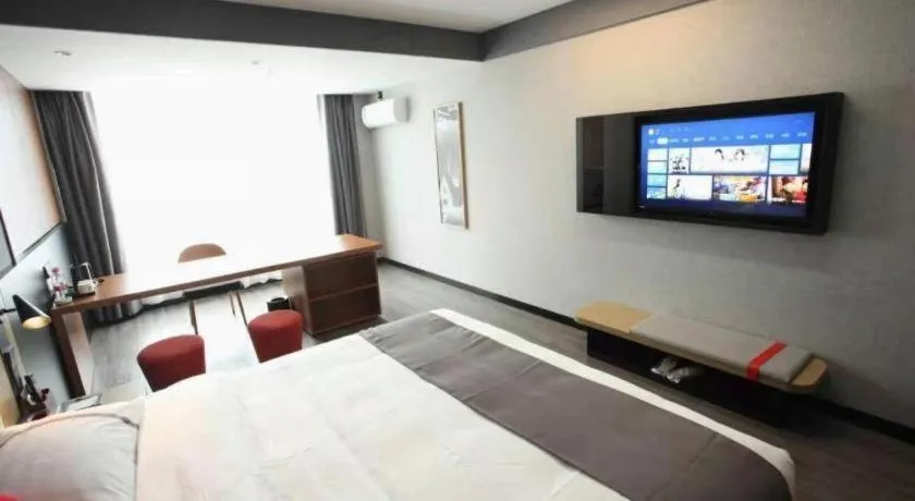 Bed in Thank Hotel Shanxi Lvliang Zhongyang County North Fengcheng Street