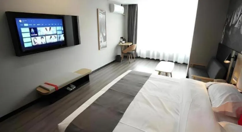 Bed in Thank Hotel Shanxi Lvliang Zhongyang County North Fengcheng Street