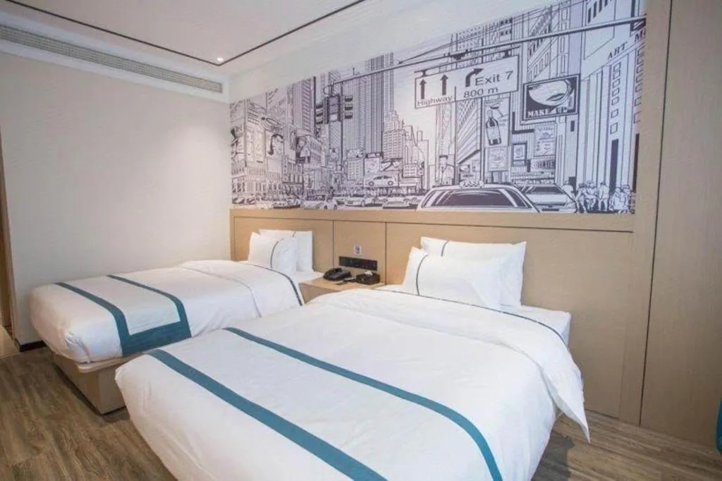 Bed in City Comfort Inn Luzhou Jiangyang District Wancheng International