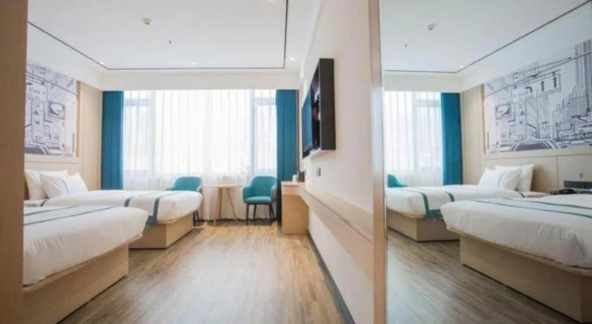 Bed in City Comfort Inn Luzhou Jiangyang District Wancheng International