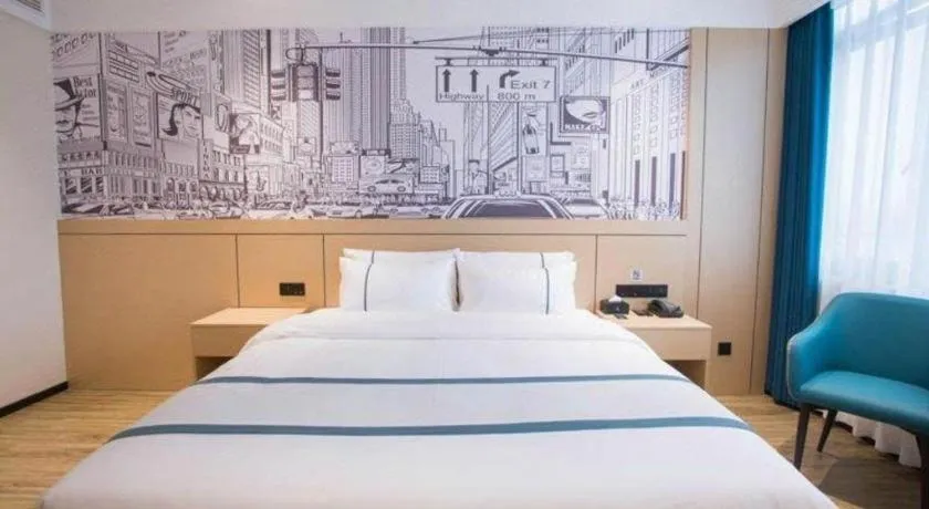 Bed in City Comfort Inn Luzhou Jiangyang District Wancheng International