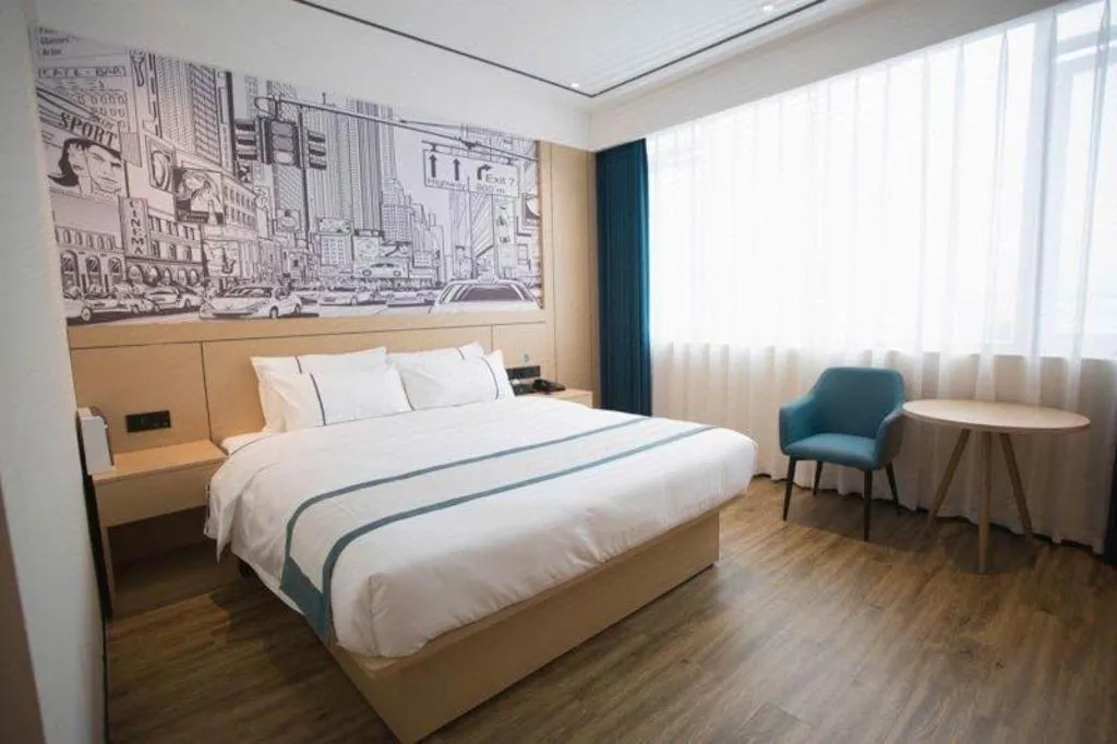 Bed in City Comfort Inn Luzhou Jiangyang District Wancheng International
