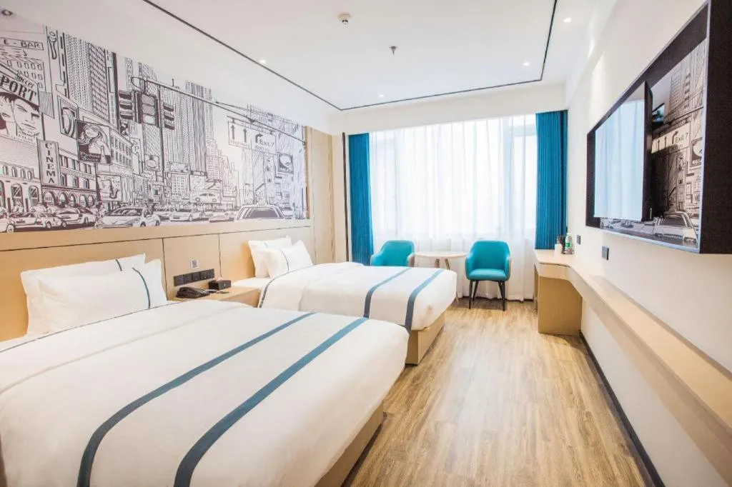 Bed in City Comfort Inn Luzhou Jiangyang District Wancheng International