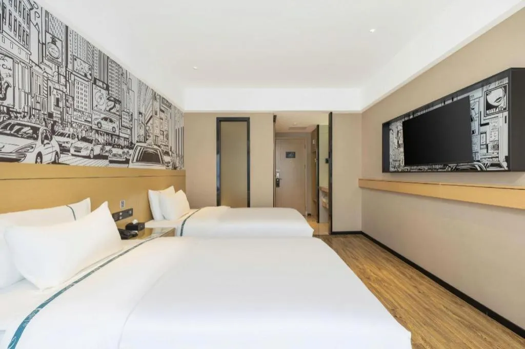 Bed in City Comfort Inn Luzhou Jiangyang District Wancheng International