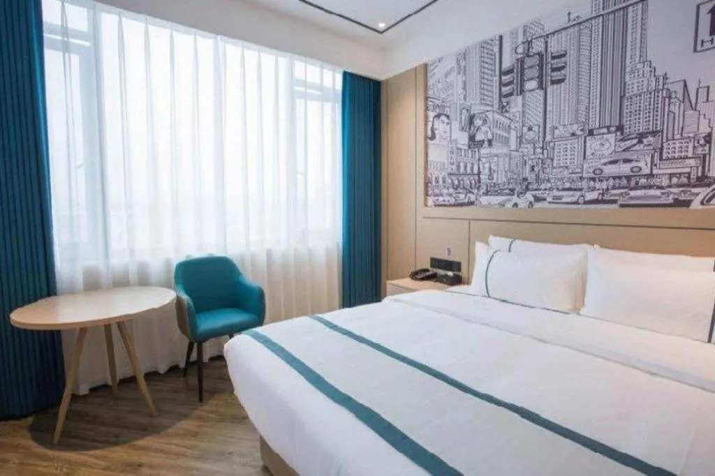 Bed in City Comfort Inn Luzhou Jiangyang District Wancheng International