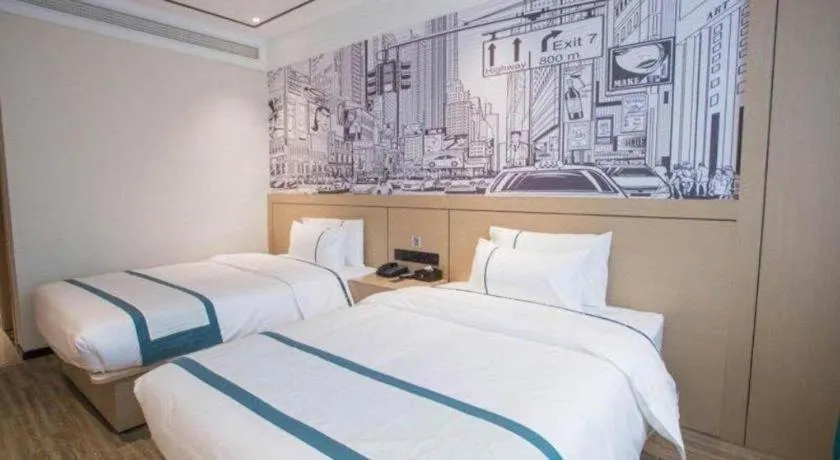 Bed in City Comfort Inn Luzhou Jiangyang District Wancheng International