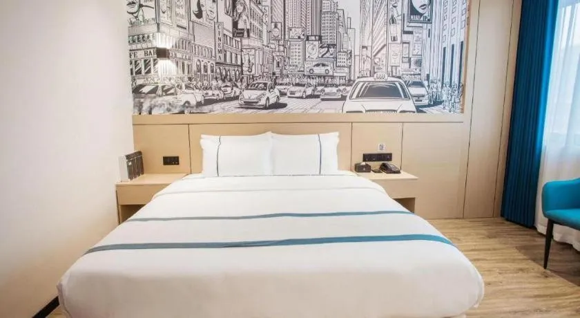 Bed in City Comfort Inn Luzhou Jiangyang District Wancheng International