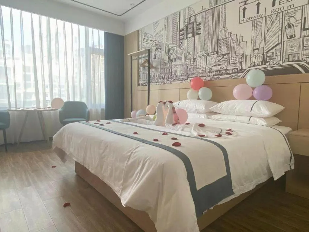 Bed in City Comfort Inn Luzhou Jiangyang District Wancheng International