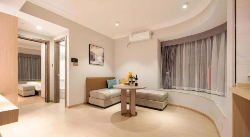 Bed in Poltton International Service Apartment Shanwei Urban District High-speed Railway Station