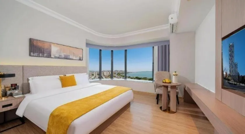 Bed in Poltton International Service Apartment Shanwei Urban District High-speed Railway Station