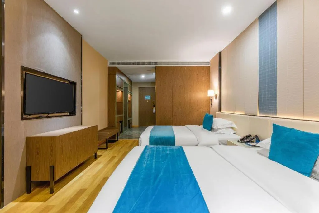 Bed in Echarm Hotel Wuhan Wusheng Road Metro Station Cade Square
