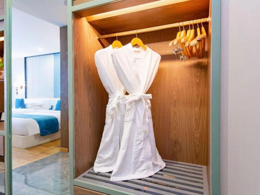 Bed in Echarm Hotel Wuhan Wusheng Road Metro Station Cade Square