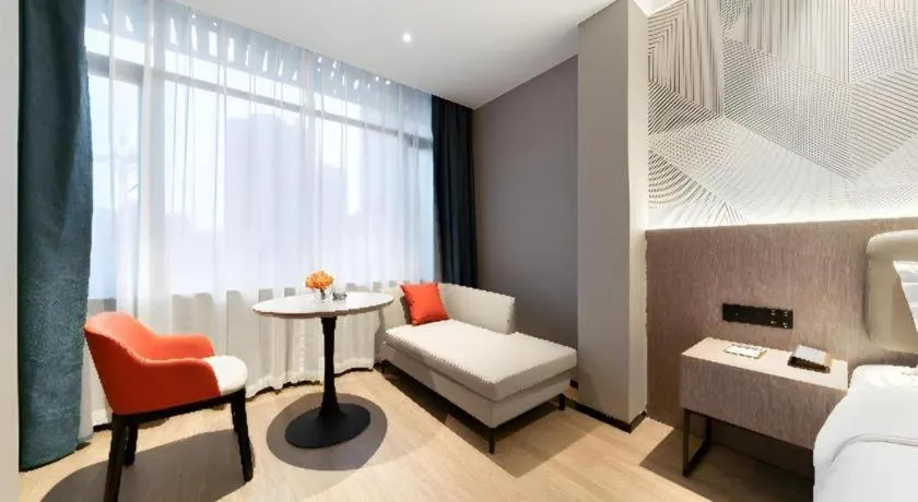 Bed in Borrman Hotel Deyang Wuzhou Square