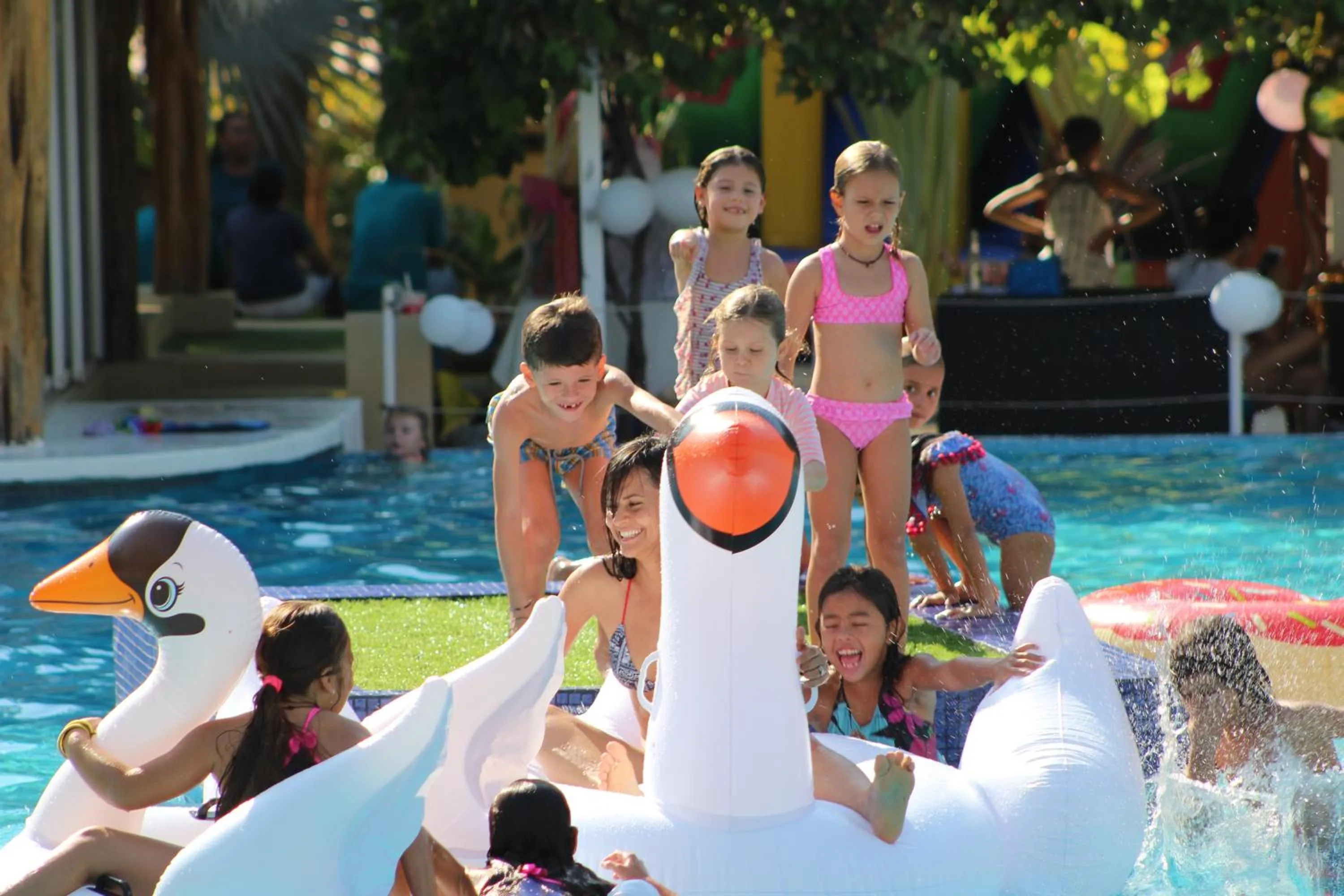 People in Seis Playas Hotel