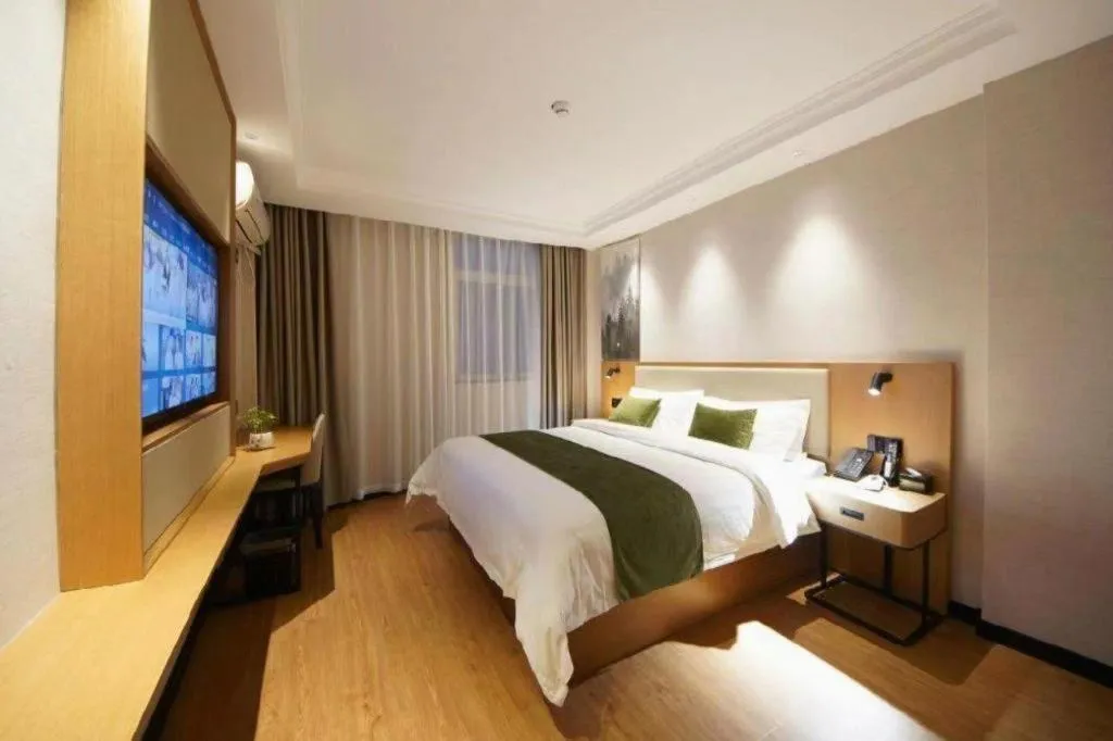 Bed in GreenTree Inn Luoyang Henan University of Science and Technology