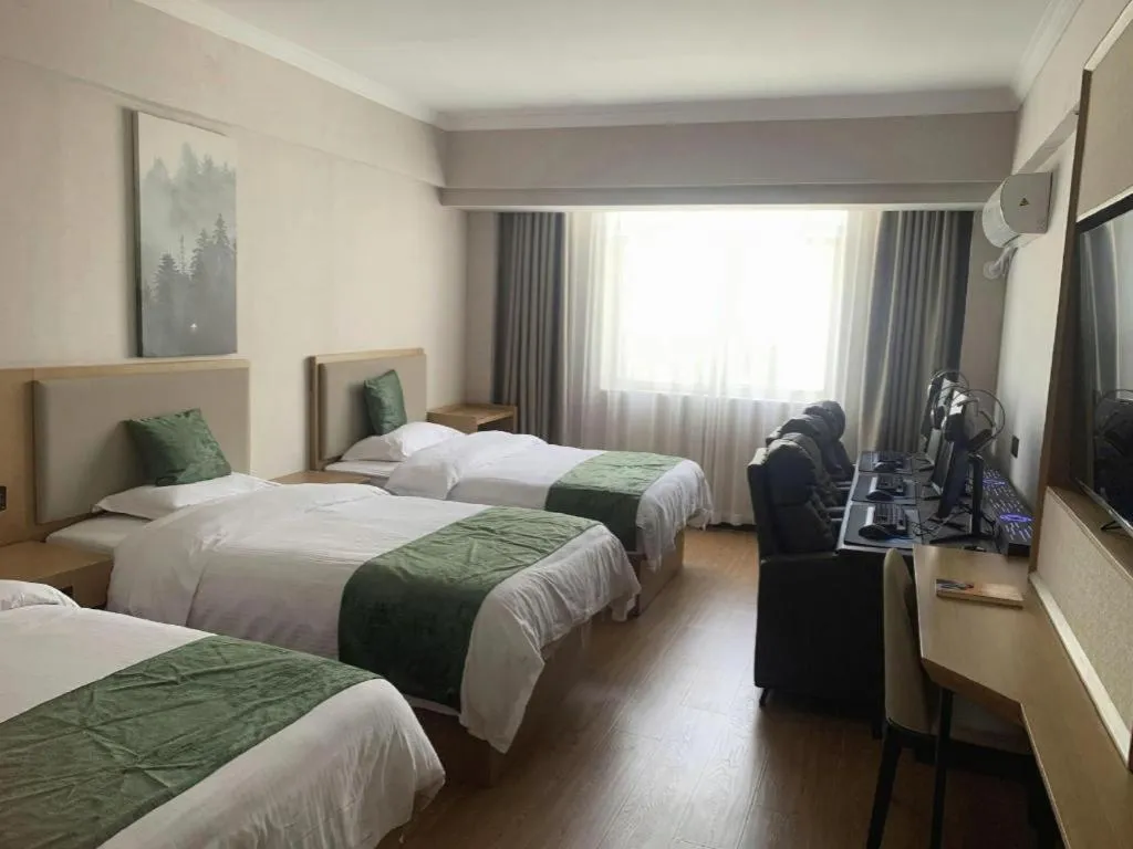 Bed in GreenTree Inn Luoyang Henan University of Science and Technology