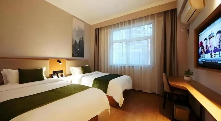 Bed in GreenTree Inn Luoyang Henan University of Science and Technology