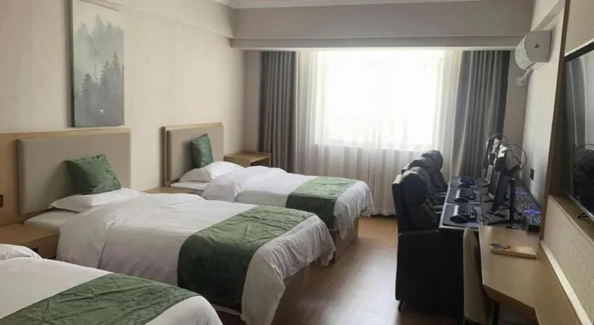 Bed in GreenTree Inn Luoyang Henan University of Science and Technology