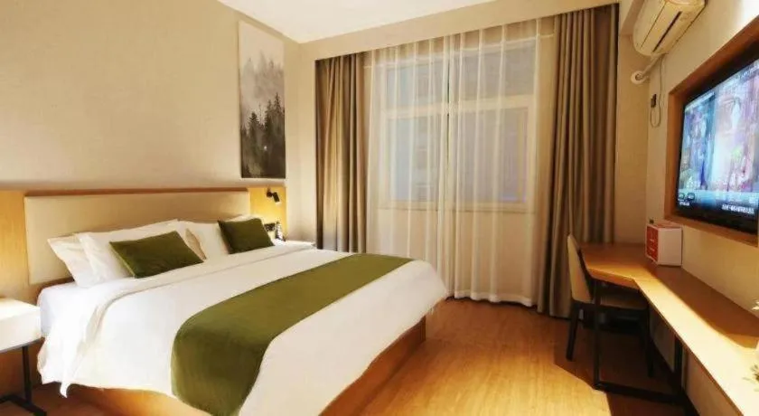 Bed in GreenTree Inn Luoyang Henan University of Science and Technology