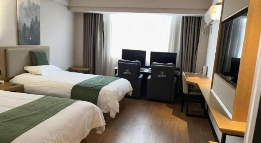 Bed in GreenTree Inn Luoyang Henan University of Science and Technology