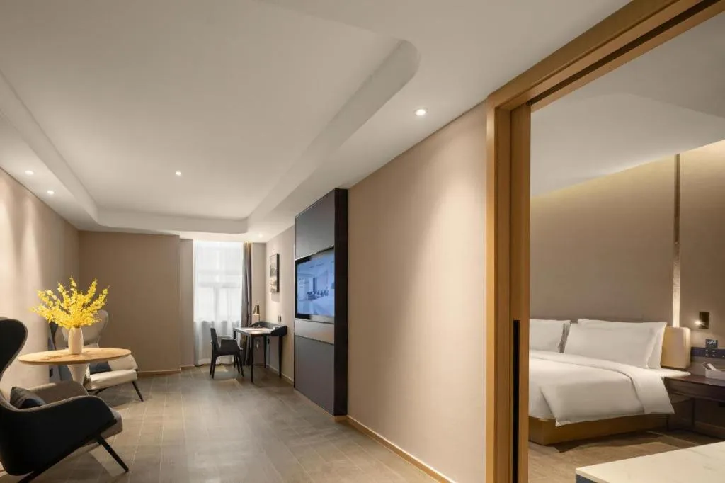 Bed in Atour Hotel Taiyuan Inner Ring