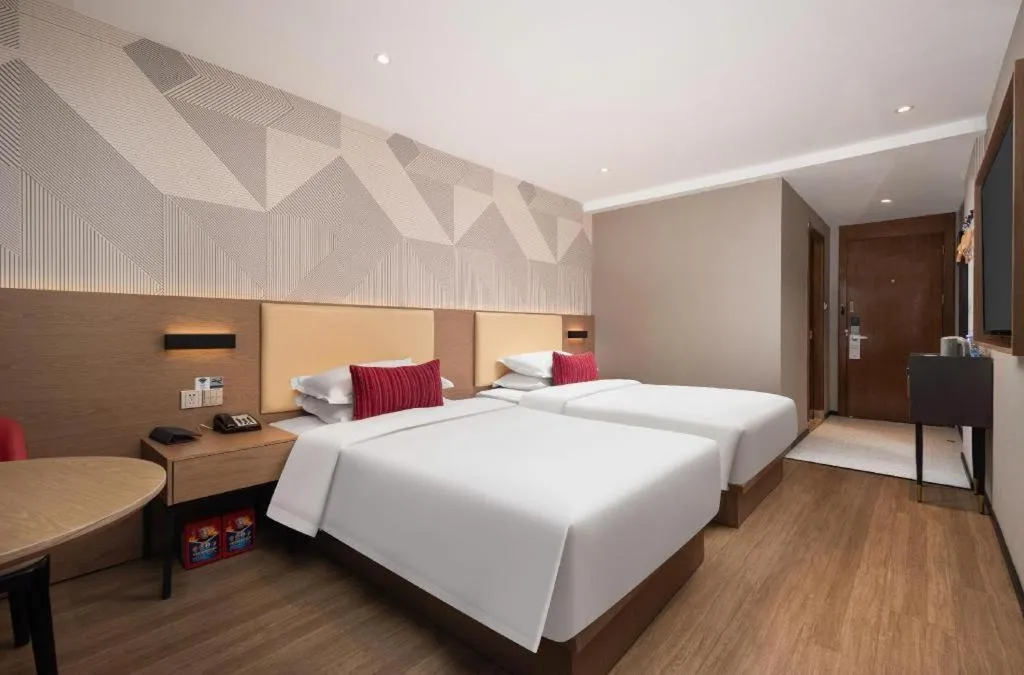 Bed in Borrman Hotel Wuhan Yellow Crane Tower Fuxing Road Metro Station