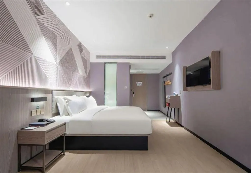 Bed in Borrman Hotel Wuhan Yellow Crane Tower Fuxing Road Metro Station