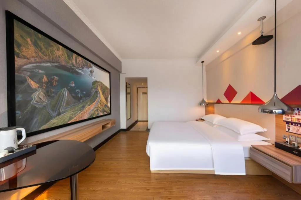 Bed in Borrman Hotel Wuhan Yellow Crane Tower Fuxing Road Metro Station