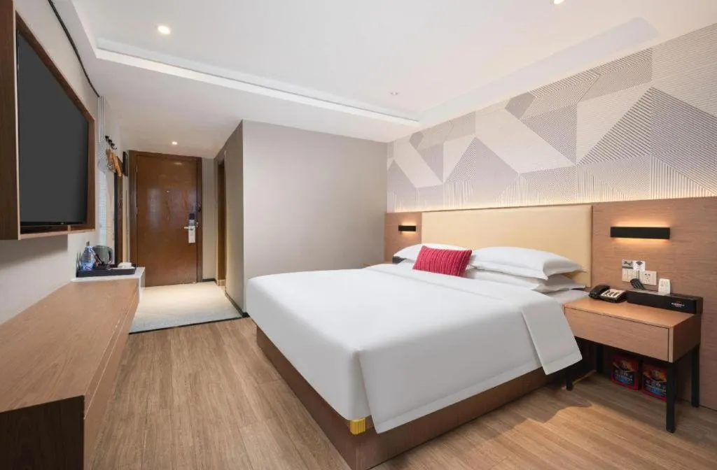 Bed in Borrman Hotel Wuhan Yellow Crane Tower Fuxing Road Metro Station