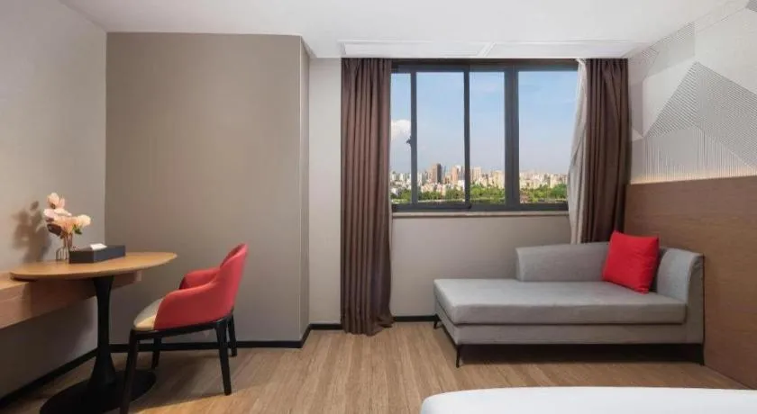 Bed in Borrman Hotel Wuhan Yellow Crane Tower Fuxing Road Metro Station