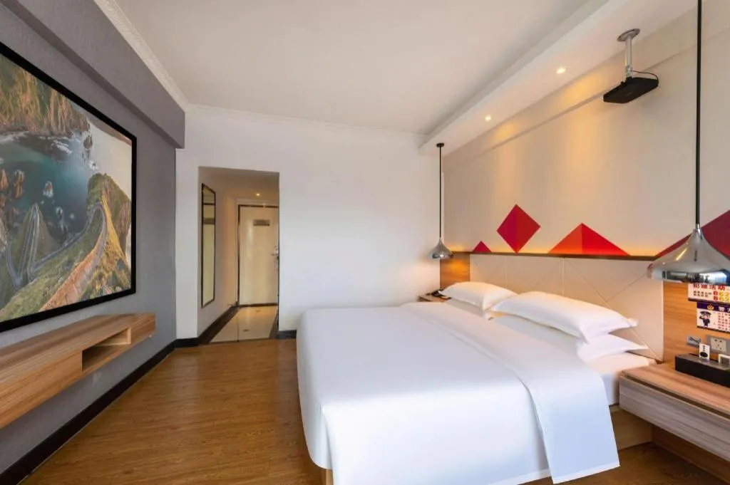 Bed in Borrman Hotel Wuhan Yellow Crane Tower Fuxing Road Metro Station