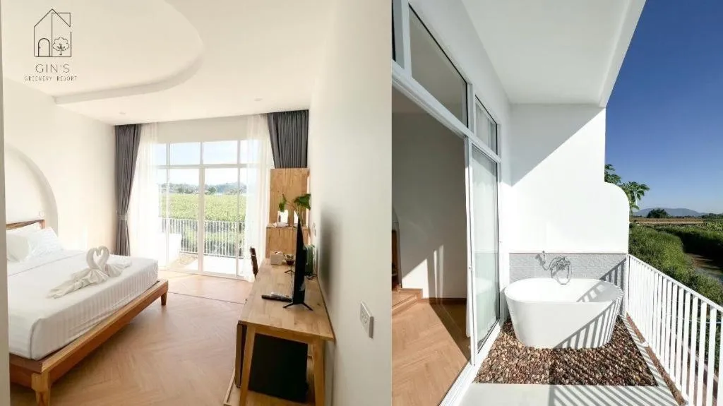 Bed in Gin's Greenery Resort