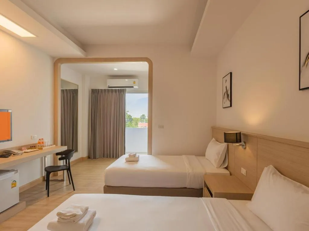 Bed in B2 Map Ta Phut Boutique & Budget Hotel