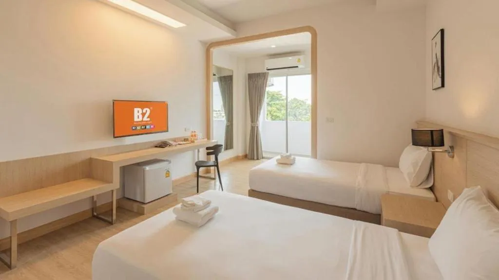 Bed in B2 Map Ta Phut Boutique & Budget Hotel