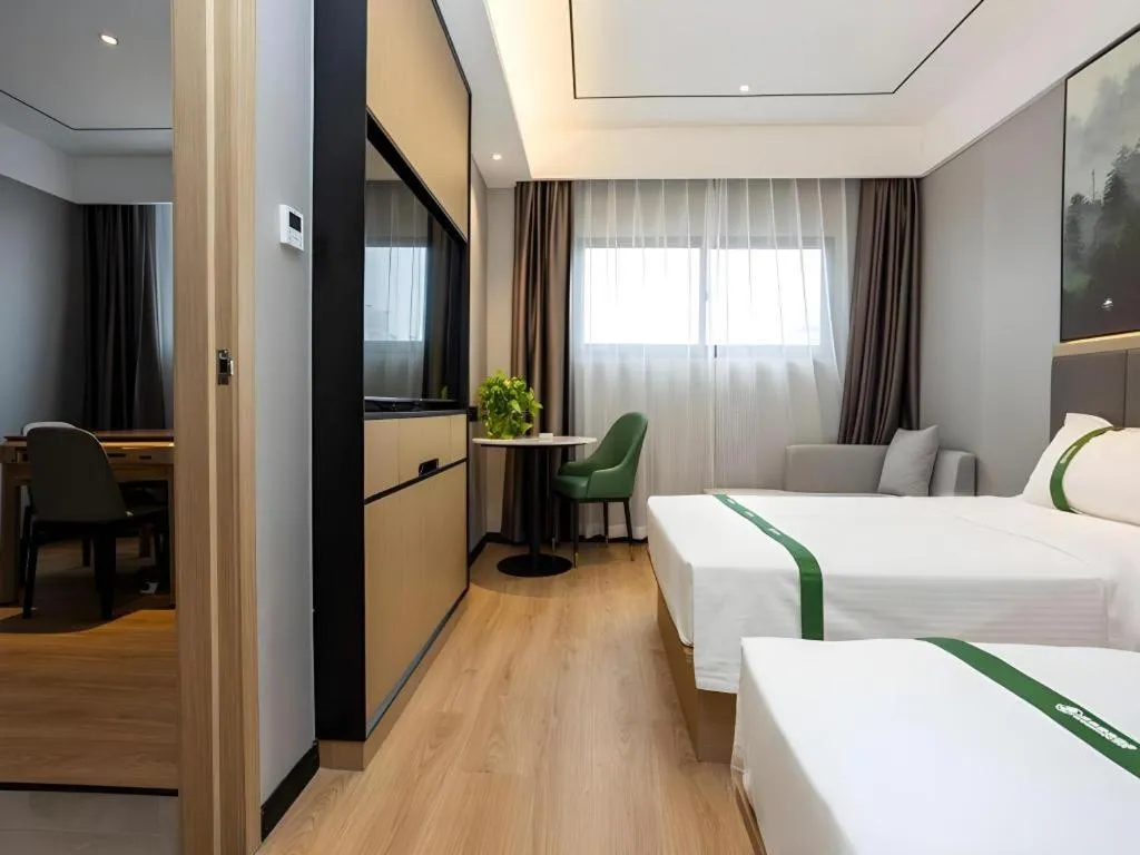 Bed in GreenTree Inn Express Bengbu Mohekou Town